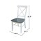 International Concepts Set of Two X-Back Chair, with Solid Wood Seat, White/Heather Gray C05-613P - alternate 7